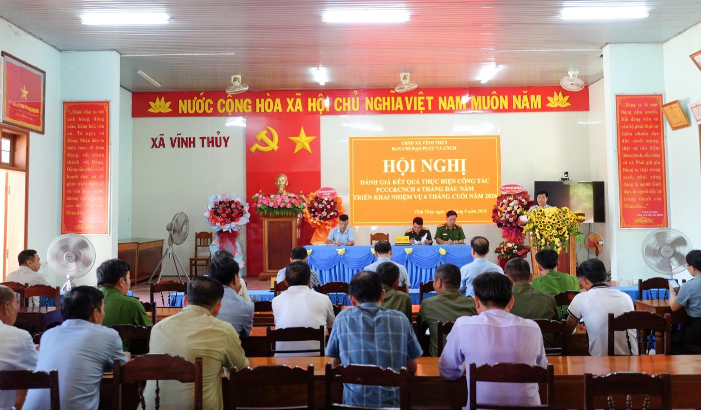 Xã Vĩnh Thủy đánh giá công tác phòng cháy, chữa cháy và cứu nạn, cứu hộ 6 tháng đầu năm 2026