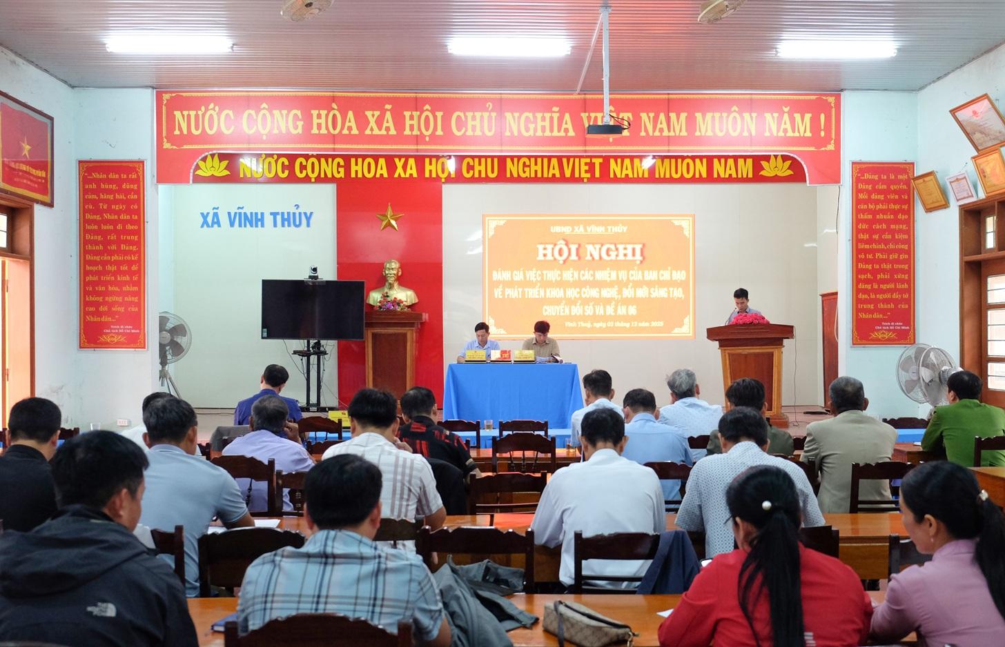 Xã Vĩnh Thủy đánh giá việc thực hiện phát triển khoa học công nghệ, đổi mới sáng tạo, chuyển đổi số và Đề án 06