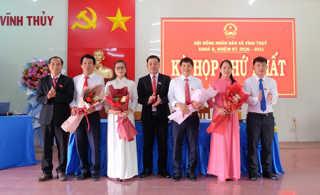 Kỳ họp thứ I, HĐND xã Vĩnh Thuỷ khóa II, nhiệm kỳ 2026 - 2031