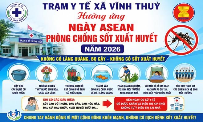 Hưởng ứng ngày ASEAN phòng, chống sốt xuất huyết lần thứ 16 năm 2026