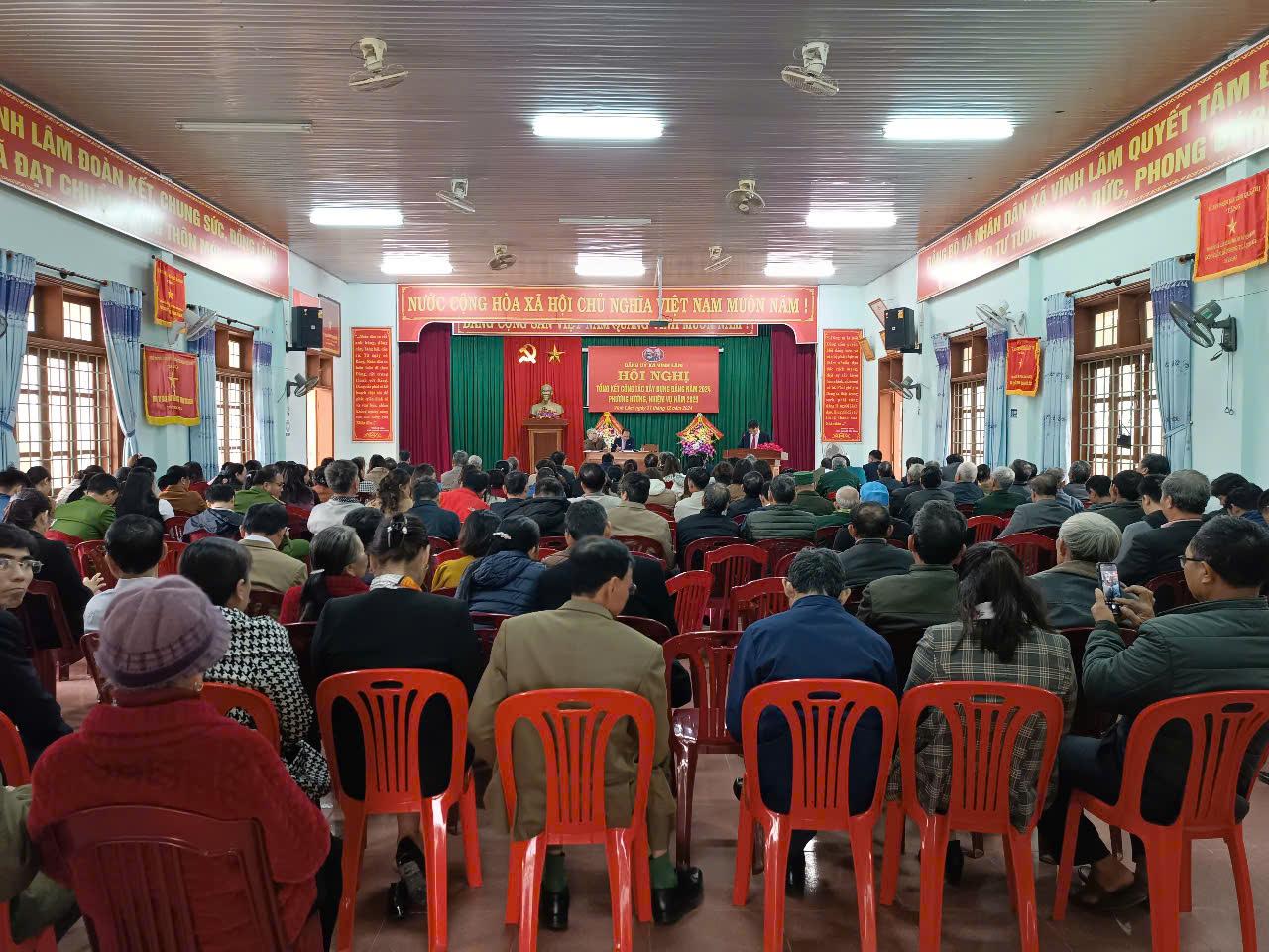 Đảng ủy xã Vĩnh Lâm tổng kết công tác xây dựng Đảng năm 2024, triển khai nhiệm vụ năm 2025