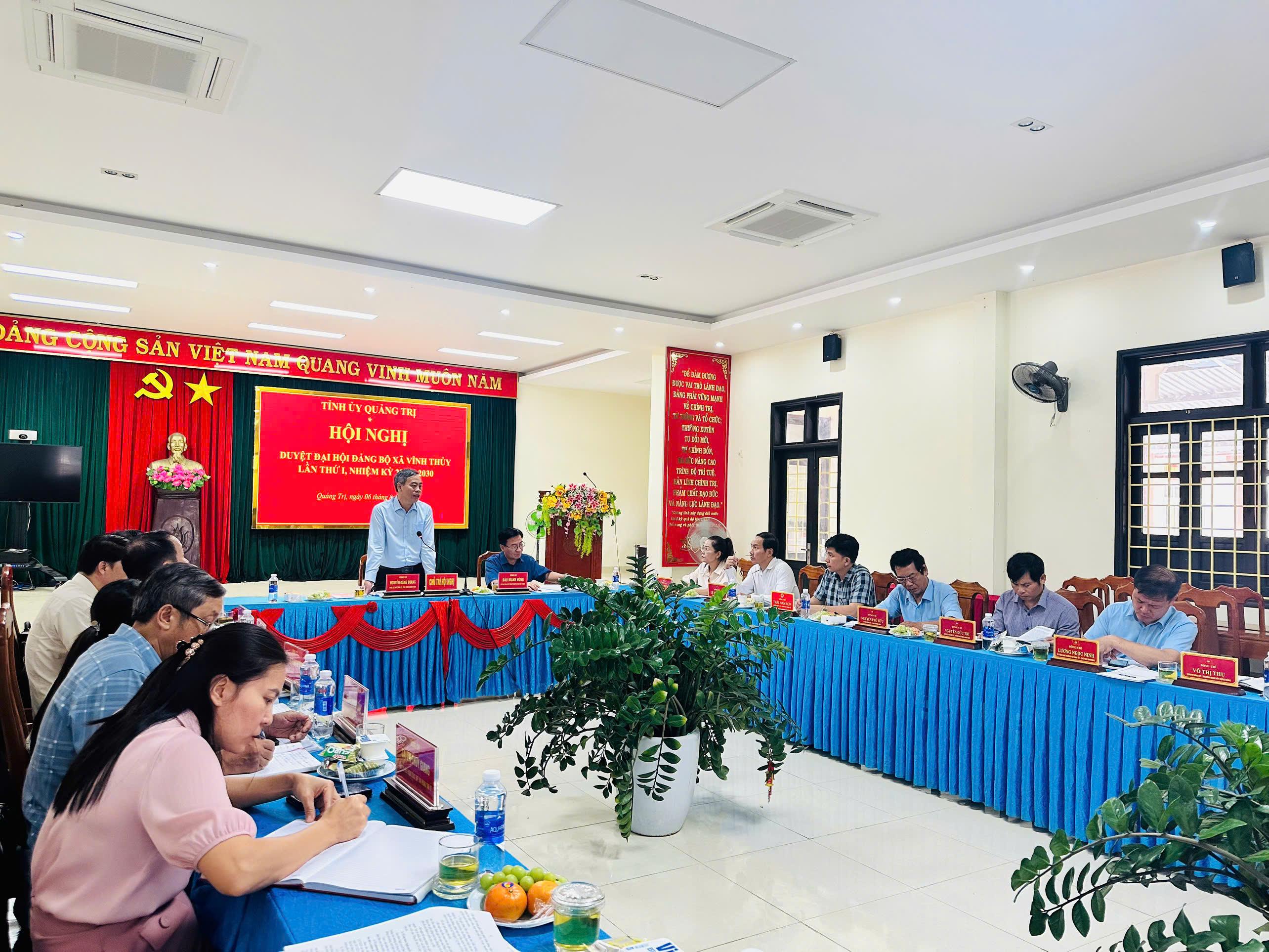 Tỉnh ủy Quảng Trị tổ chức Hội nghị duyệt Đại hội đại biểu xã Vĩnh Thủy lần thứ I, nhiệm kỳ 2025-2030