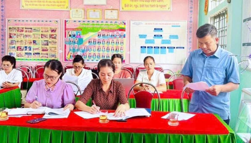 HĐND xã Vĩnh Thuỷ giám sát công tác giáo dục tại Trường Mầm non Vĩnh Thuỷ